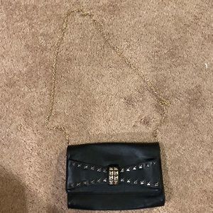 Studded black purse